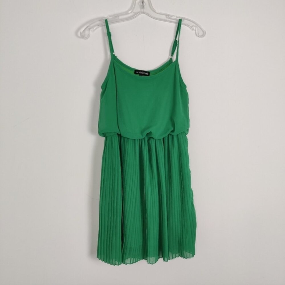 Seductions Women's Green Pleated Sheath Dress - Size XS